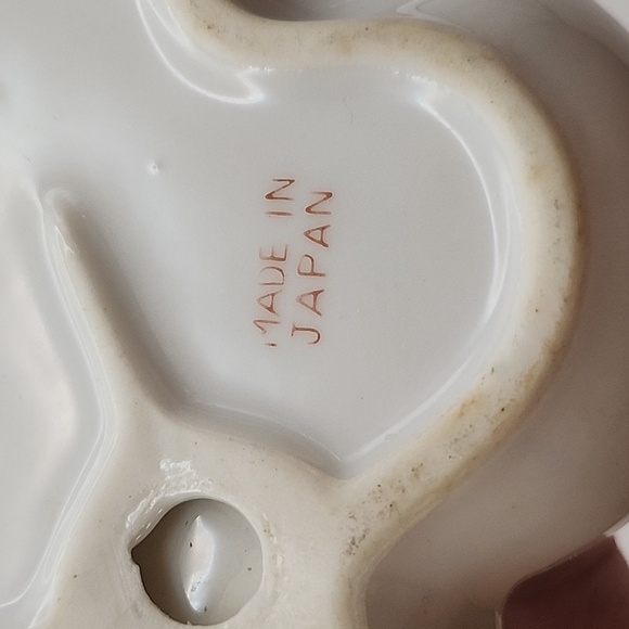 Vintage Moss Rose Small Oil Lamp & Ashtray 8" - Picture 12 of 13